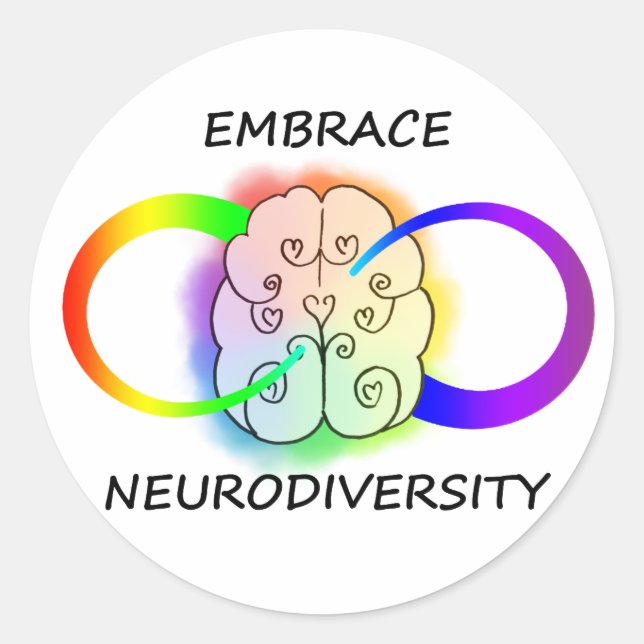 Embrace o adesivo de neurodiversidade (Frente)