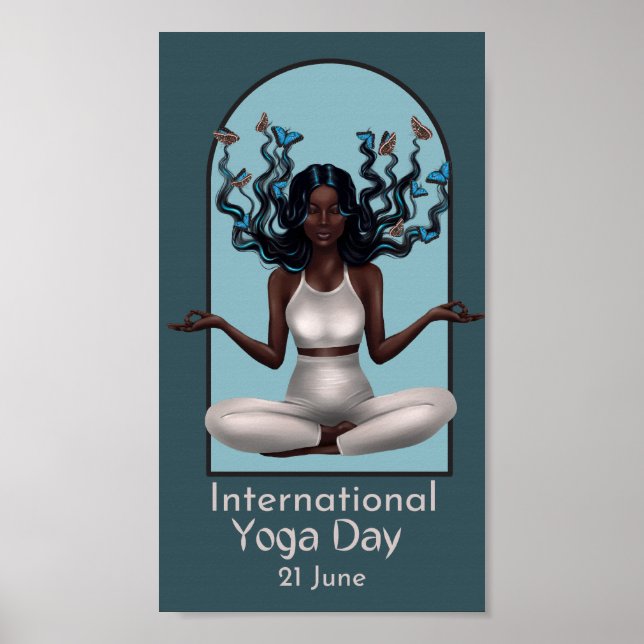  “Embrace Serenity - International Yoga Day Poster (Frente)