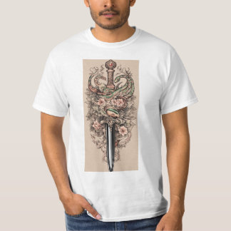 "Embraço da Serpente: T-Shirt Gráfico de Na moda C