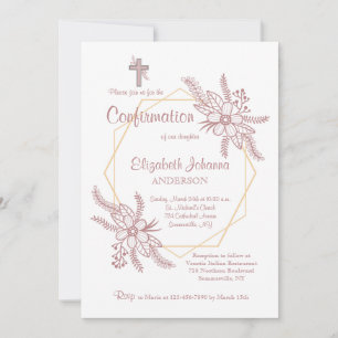 Embrião Floral Convite Religioso
