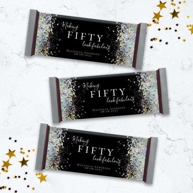 Embrulho de Barra de Doce para Festa de 50 Anos co (Criador carregado)