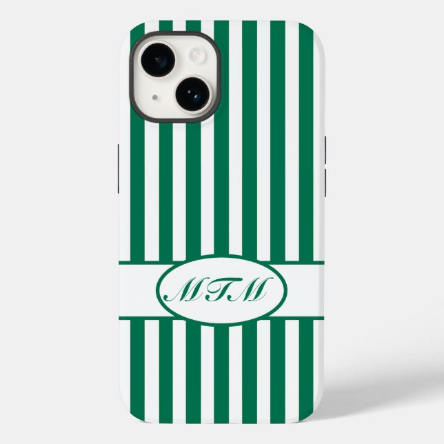 Emerald Autumnal Stripes com monograma (Verso)