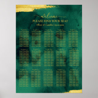 Emerald Dourado Encontre seu Poster de assento par