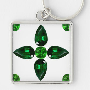 Emerald Gemstone Art, Chaveiro Verde
