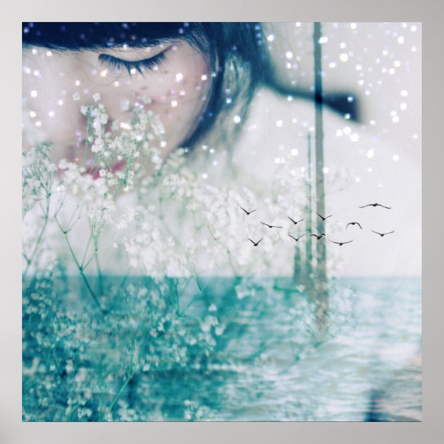 Emerald Girl Green - Poster Verde de 24" x 24" (Frente)