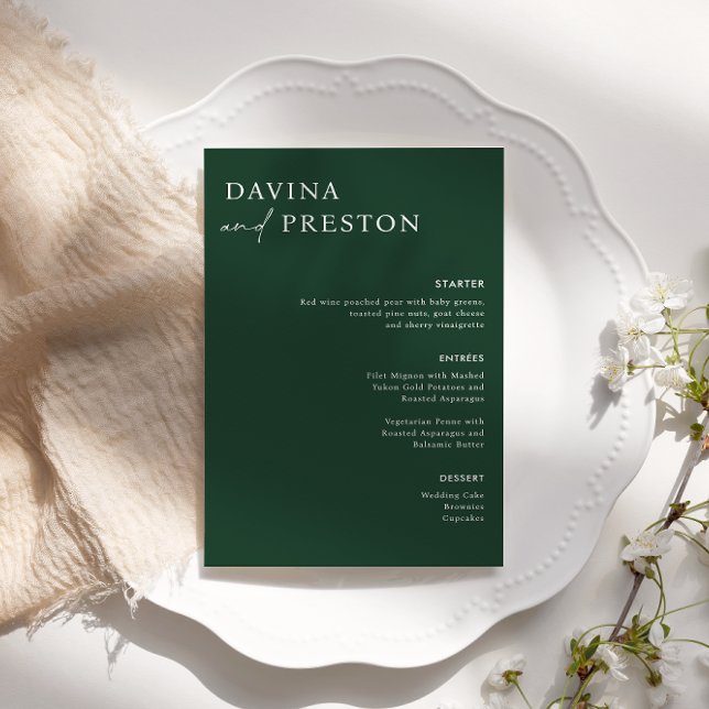 Emerald Green Calliographic Script Modern WEDDING (Criador carregado)