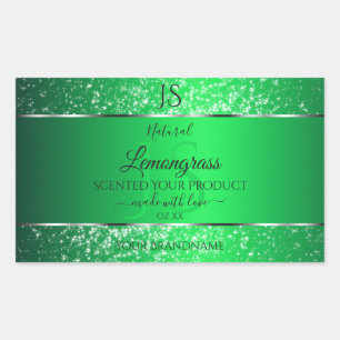 Emerald Green com Etiquetas de Produto de Iniciais