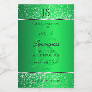 Emerald Green com Etiquetas de Produto de Iniciais