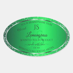 Emerald Green com Etiquetas de Produto de Iniciais