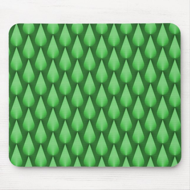 Emerald Green Dazzling Raindrops Mousepad (Frente)