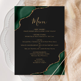 Emerald Green Dourado Dark Wedk Menu