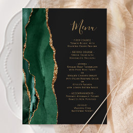 Emerald Green Dourado Dark Wedk Menu