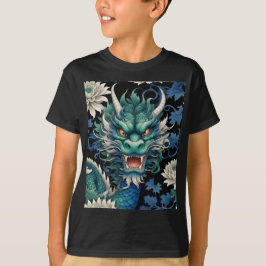 Emerald Green Dragon Impressão T-Shirt