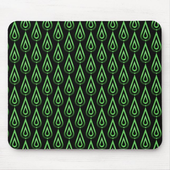 Emerald Green Flickering Flames Mousepad (Frente)