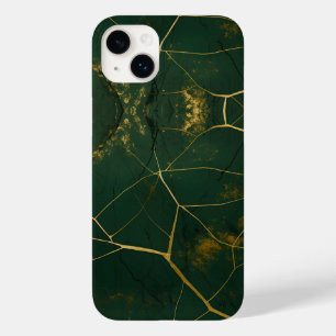 Emerald Green Marble Glitter Dourado
