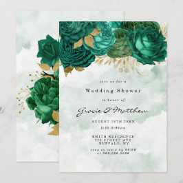 Emerald Green Peony Convidado para Chá de casament