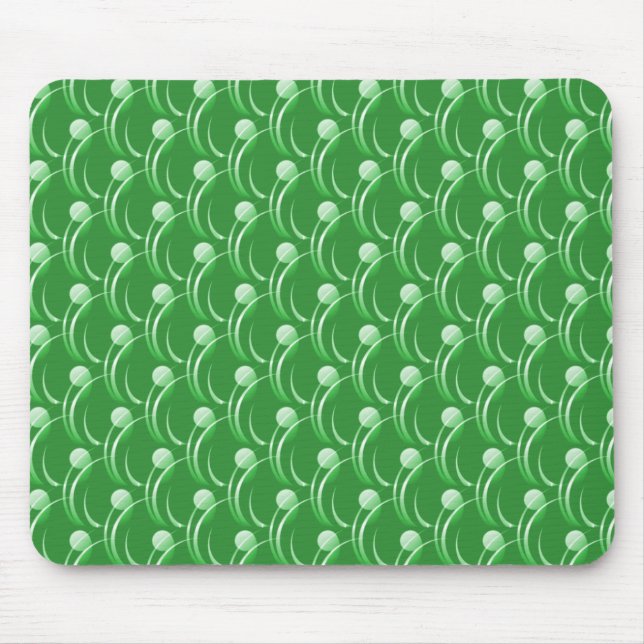 Emerald Green Rico Swirls Mousepad (Frente)