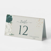 Emerald Green Romantic Rose Floral Wedding