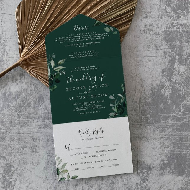 Emerald Greenery | Casamento de Foto Verde (Criador carregado)