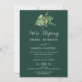 Emerald Greenery | Convite de recepção de casament