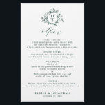 Emerald Greenery Vintage Menu de Casamento Botânic<br><div class="desc">Elegante Emerald verde verde-verde-verde-vintage menu de casamento botânico com flores e folhas elegantes de cor aquática verde. Entre em contato comigo para obter ajuda sobre a personalização ou se você precisar de outro produto com este design.</div>