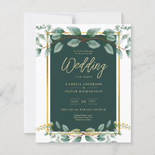 Emerald Greenery Wedding Botanical Nature Convide