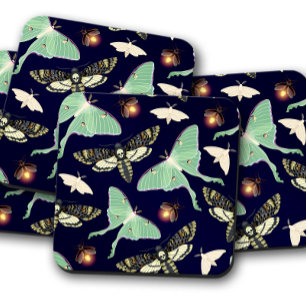 Emerald Moth Garden Porta copos de Cortiça Inspi