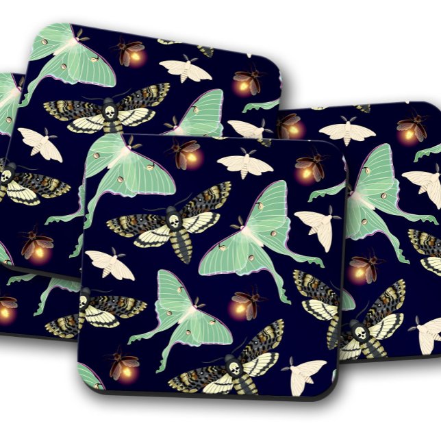 Emerald Moth Garden | Porta copos de Cortiça Inspi (Criador carregado)