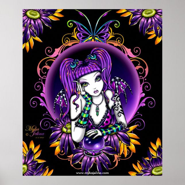 Emily Crystal Ball Flower Rainbow Fairy Poster (Frente)