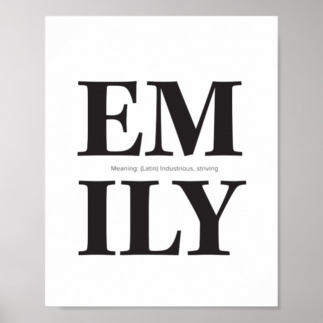 Emily Name Poster (Frente)