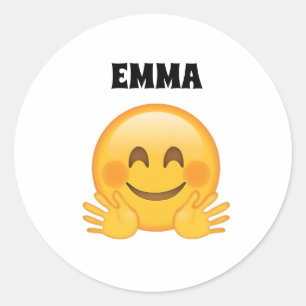 Emma- Adesivos Redondos Clássicos com Emoji Person