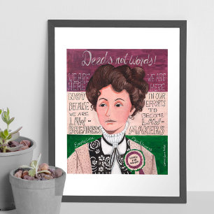 Emmeline Pankhurst vota para o poster das