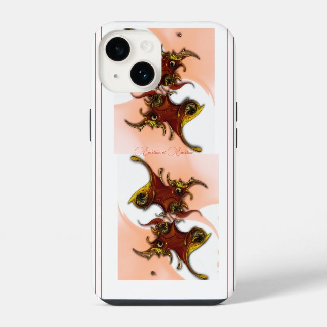 "Emoção vs Emoção", capa para Apple iPhone 14 (Verso)