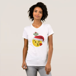 emoji beija com a camiseta de natal design