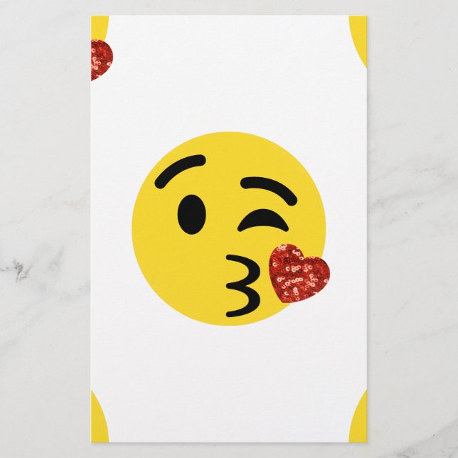 emoji de beijo brilhante (Frente)