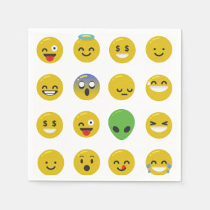 Emoji feliz guardanapos