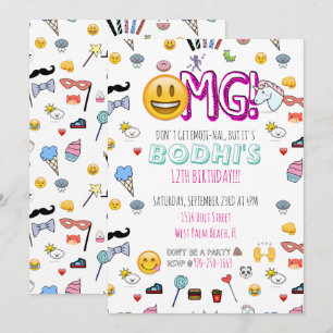 Emoji Themed Convite de festas