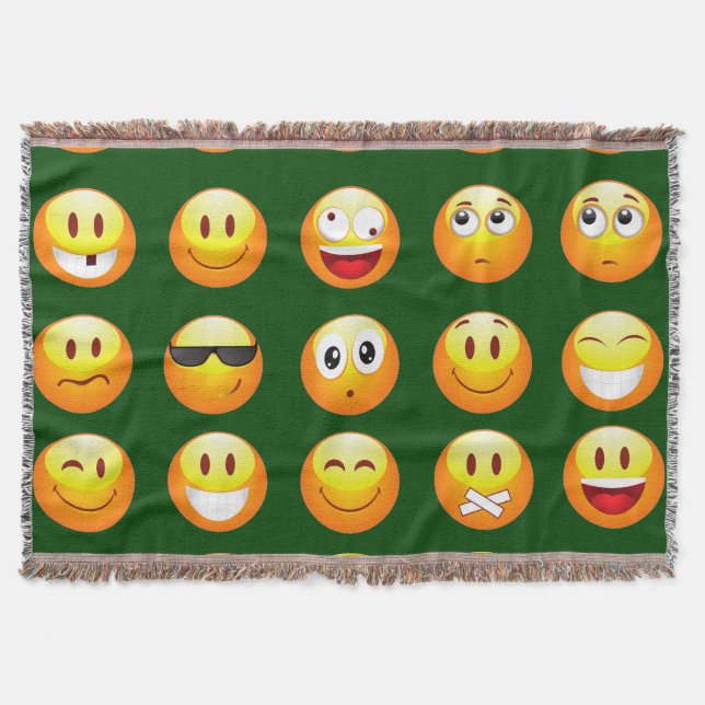 emoji verde escuro lança cobertor (Frente)