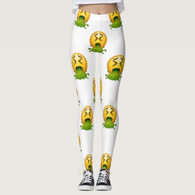 emoji vomitando leggings (Frente)