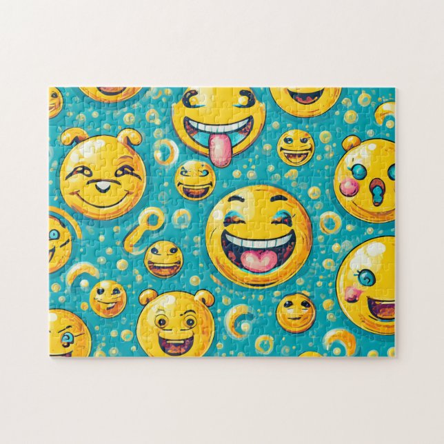 Emojis Easy Brain Art Quebra-cabeça FotoQuebra-cab (Horizontal)