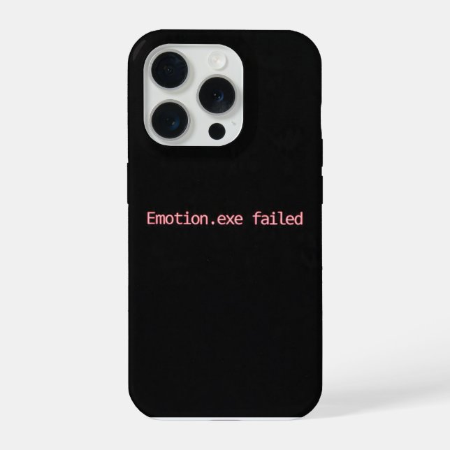 Emotion.exe Falhou Capa de Celular Minimalista Hum (Verso)
