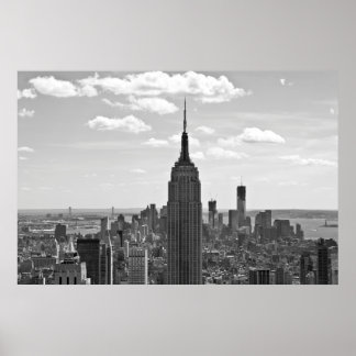 Empire State Building Black and White poster