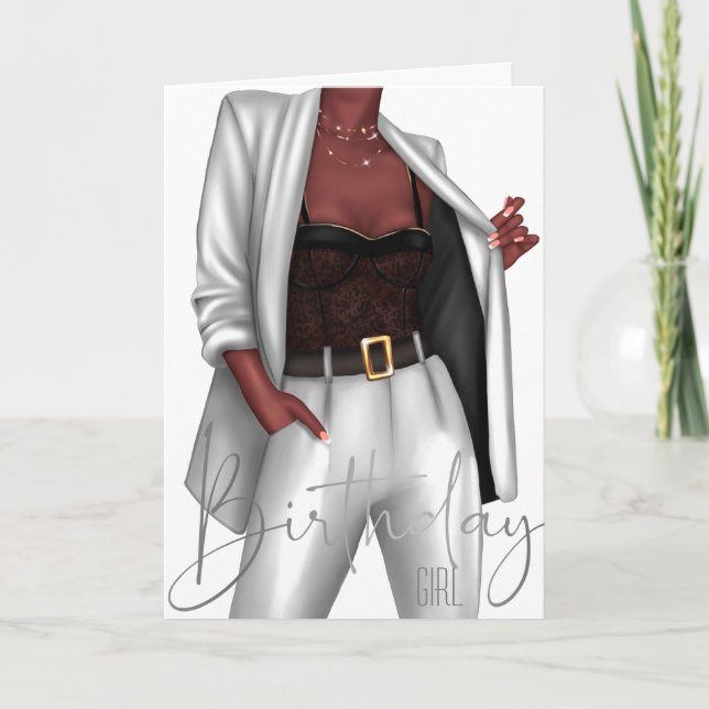 Empoderamento de Mulheres Negras Cartão de Anivers (Frente)