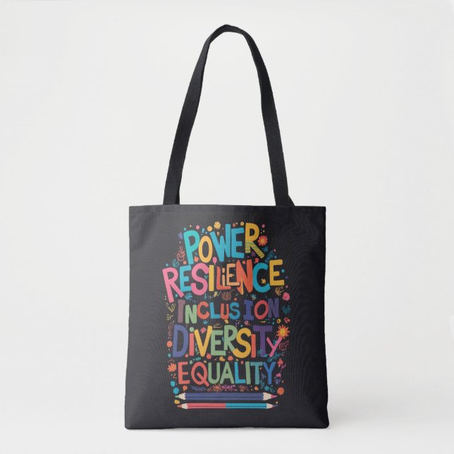 Empoderamento e diversidade - Tote Bag Inspiracion (Frente)