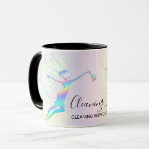 Empregada Limpeza Casa Brilhante Caneca Fada Holog