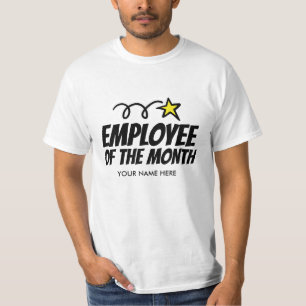 Empregado da camisa do mês t para o melhor