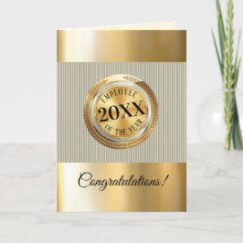 Empregado de emblema em ouro falso do cartão de an