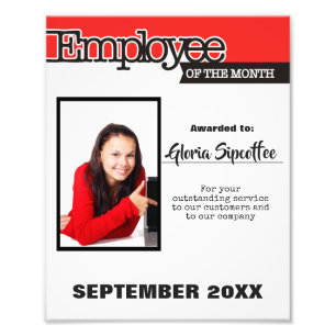 Empregado do certificado do prêmio da foto do mê