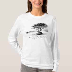 EMPREGO 14:7 T-Shirt de longa distância, de uso fe