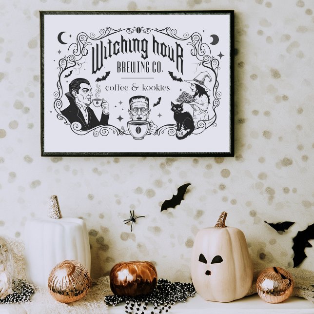 Empresa de Café Assustador de Halloween Impressão  (Criador carregado)